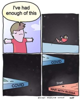 Done with COVID lands on war with Russia