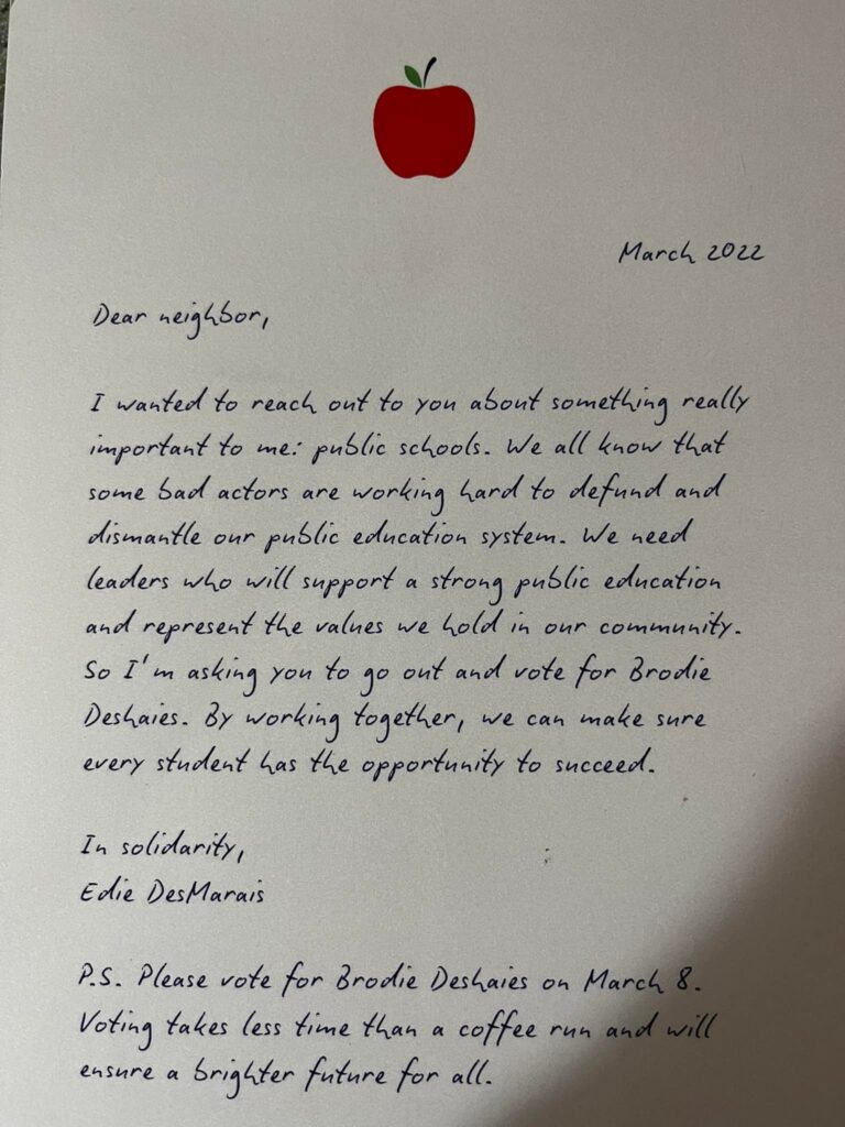 Dear neighbor letter