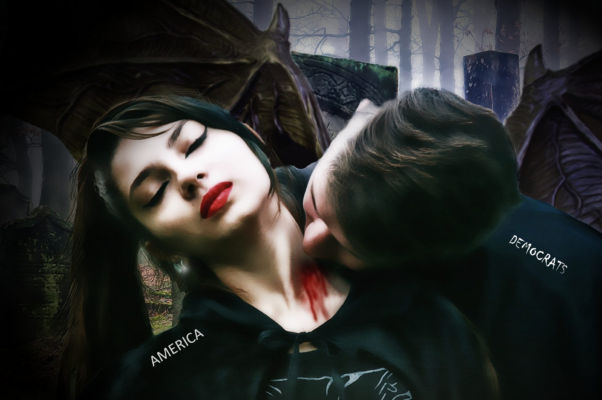 Democrat vampire draining America