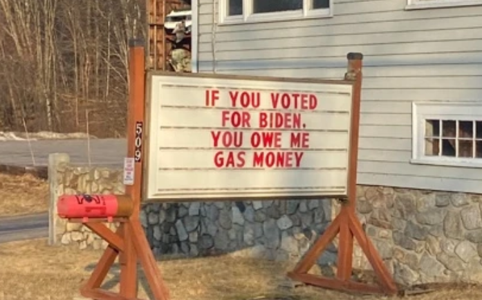 If you voted for biden you own me gas money