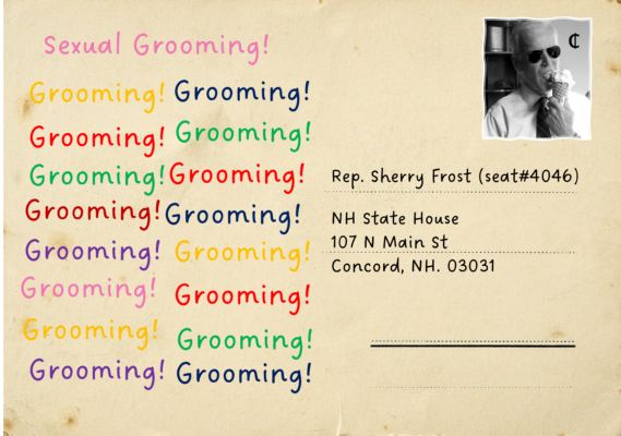 Sherry Frost sex Grooming children postcard