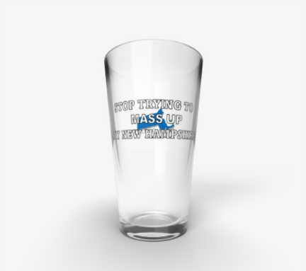 Dont mass up Nh pint glass