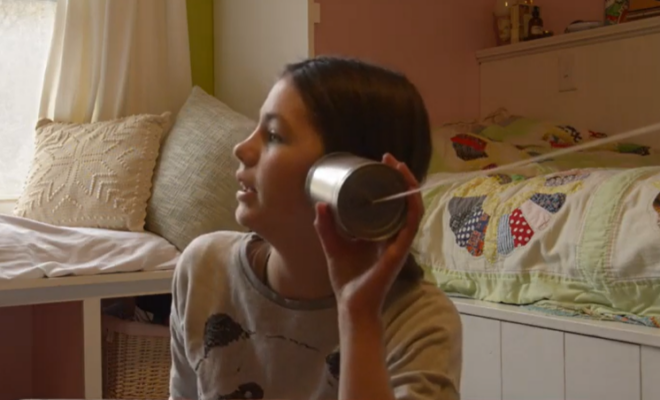 Tin can phone YouTube screen grab - crafts with Lupine