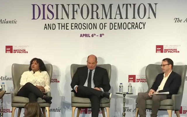 Disinfomration panel U of C Stelter - Screen grab twitter