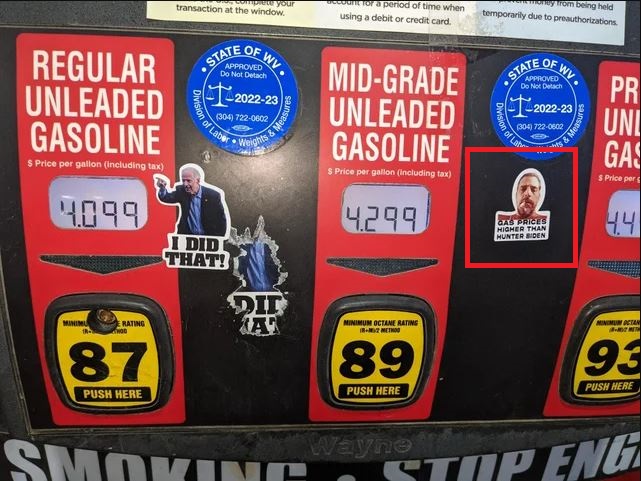 Hunter Biden gast punp sticker - Pleated Jeans