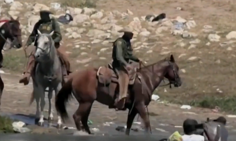 Mounted US Border Patrol Agents Screen Grab Twitter Fox News