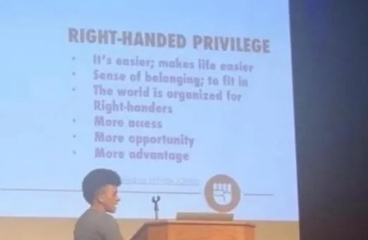 Right handed privilege