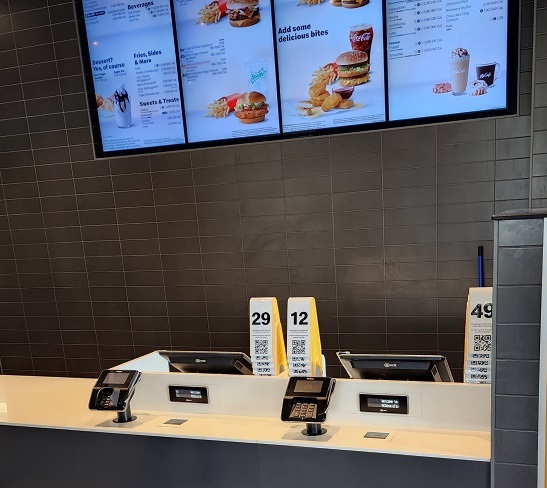 MacDs table tents at register stations