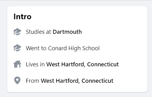Miles Brown - Dartmouth Democrat West Hartfrod CT FB2