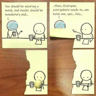 Post it masks should be mandated