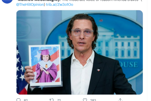 Matthew McConaughey Image - Twitter The Hill