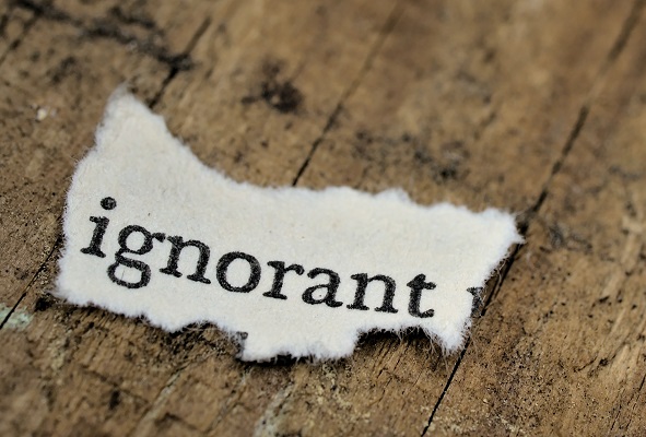 ignorant - note original Photo by Michael Dziedzic on Unsplash