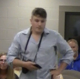 Laconia Daily Sun Cub Reporter Jon Decker having a nutty GraniteGrok image