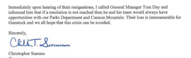 Sununu offering Tom Day et al jobs