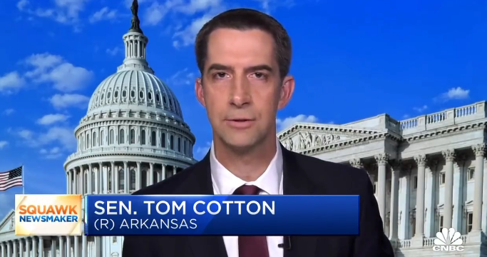 Tom Cotton ESG screen grab Twitter video