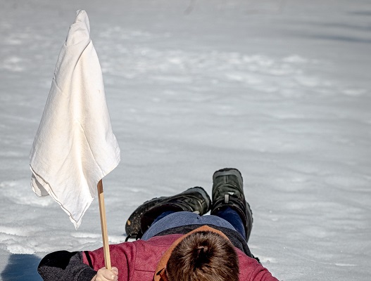 White Flag - Surrender, give up resign