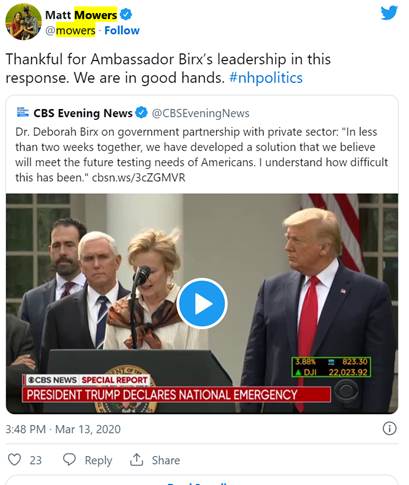 Mowers tweet Deborah Brix 2