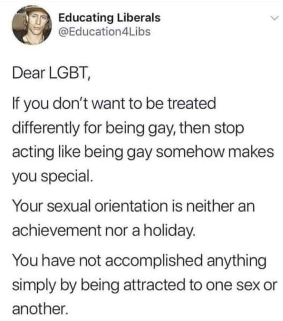 You're not special trans gay sexual orientation