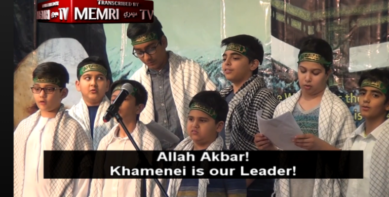 Memri TV Screen grab - Kids Sing Khamenei is our leader