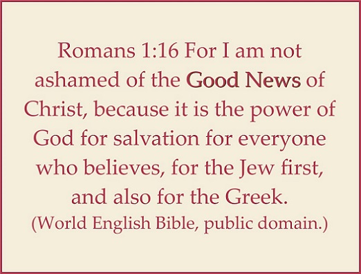 Romans1-16 Good News Fliker License CC BY-NY 2.0