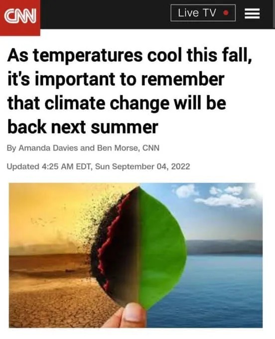 CNN cooling does not mean warming won't be back