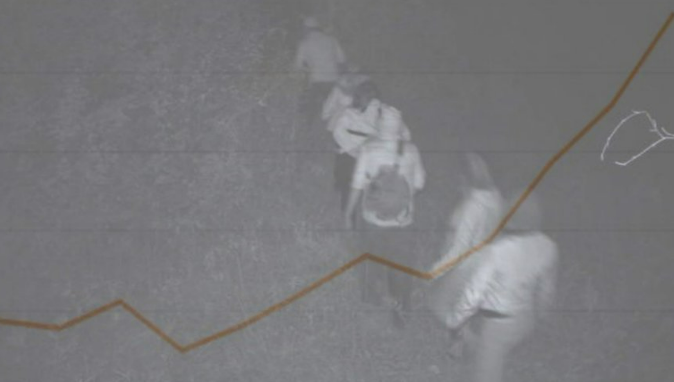 Northern border crossing illegal trafficking - screen grab twitter