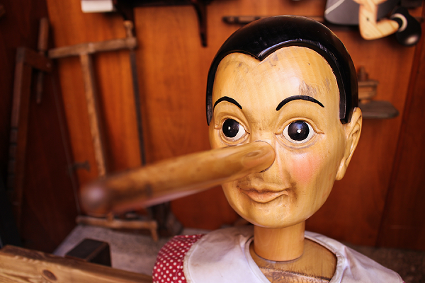 Pinnochio like wooden doll long nose