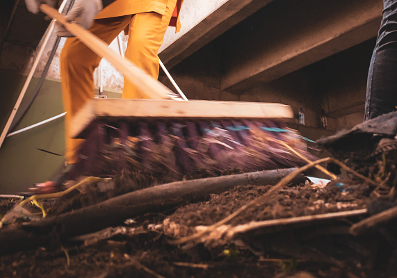Sweeping clean up mess original Photo by Tope. A Asokere on Unsplash