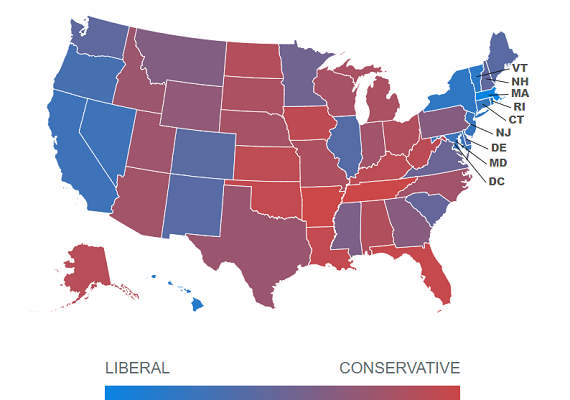 CPAC legislative ranking by state