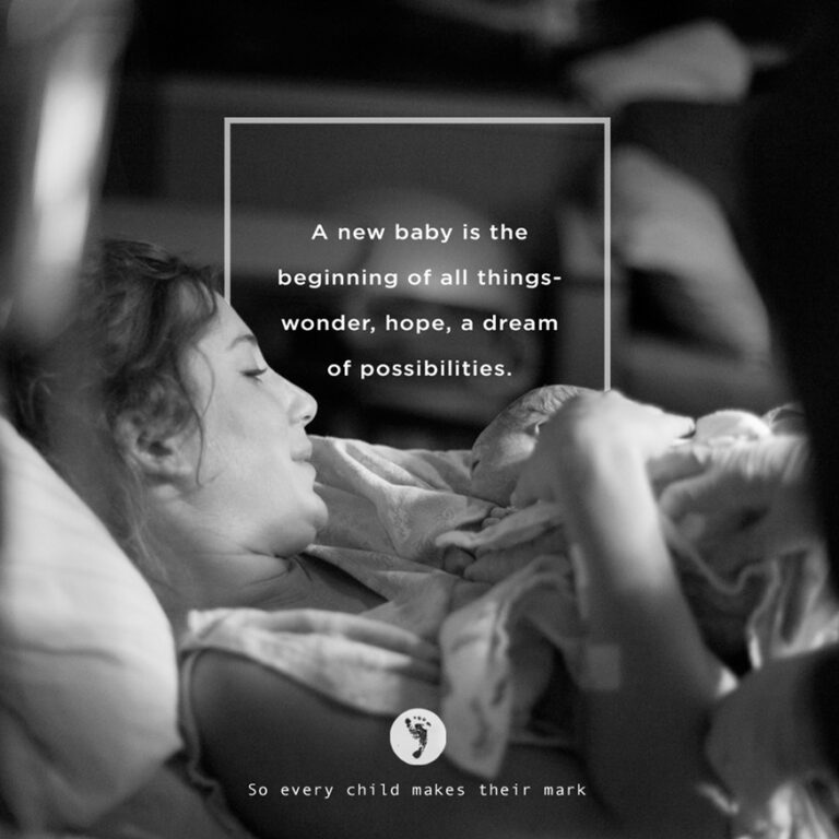 a new baby makes a mark