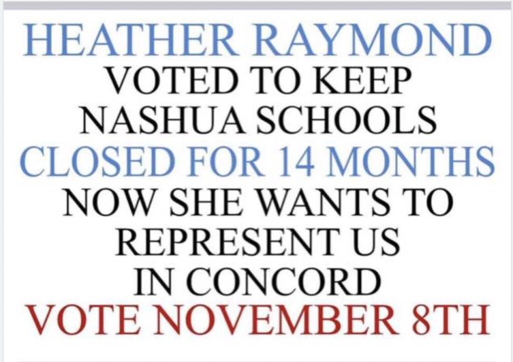 Heather Raymond voted to keep nashua  schools closed