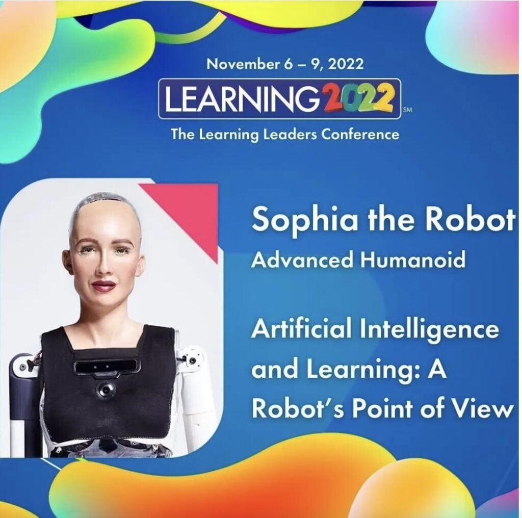 Sophia the robot Learning 2022