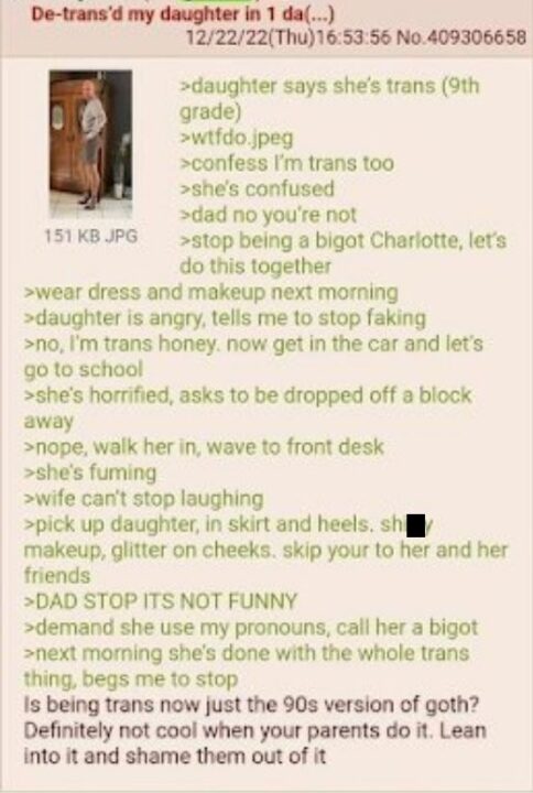 De-Trans'd daughter in one day Matt