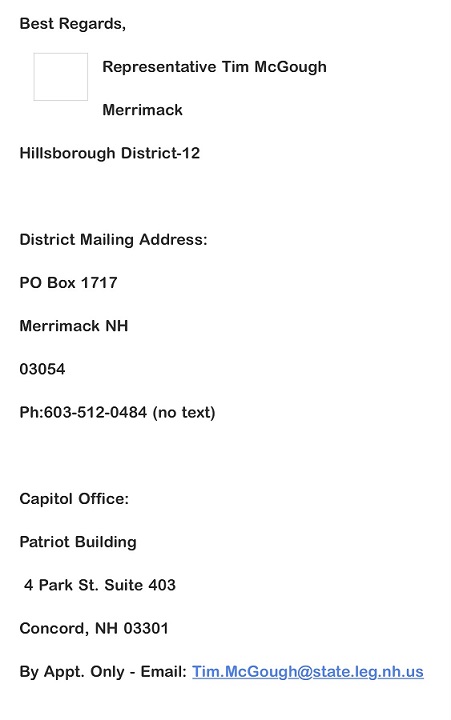 Tim McGough email signature