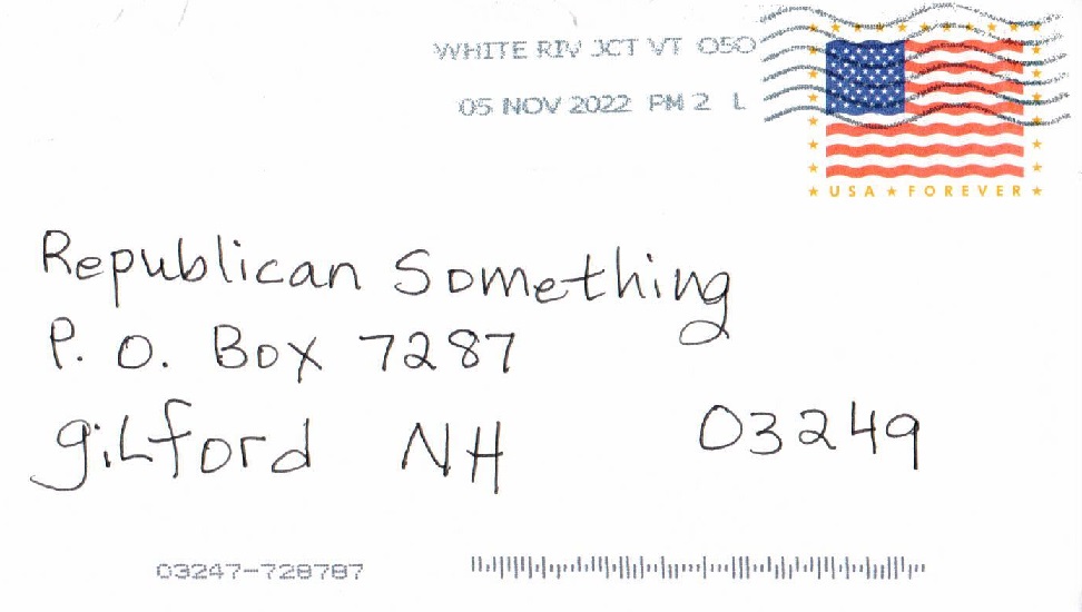 Grafton District 12 envelope Republican Something Hanover Lyme GrokPAC