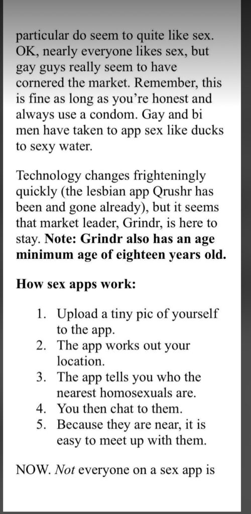 Grindr sex app instructions
