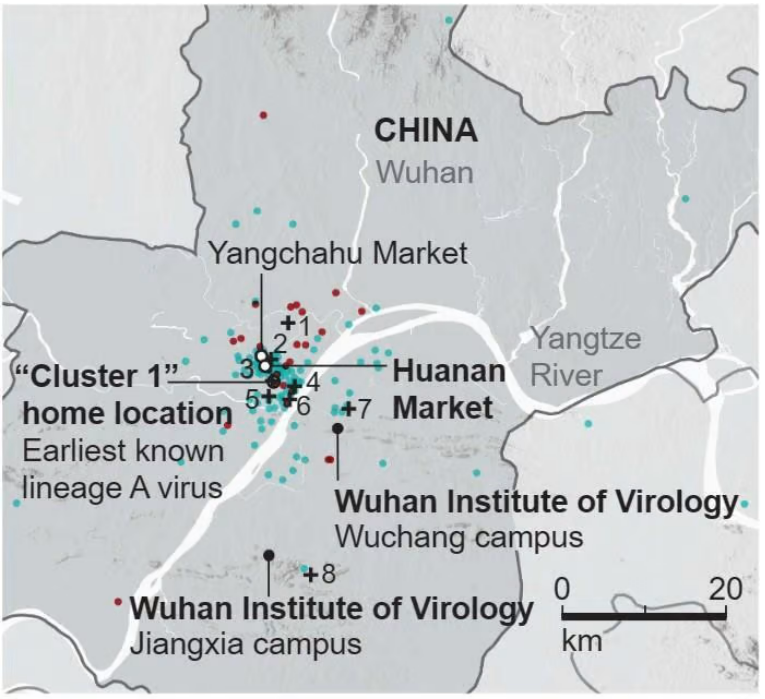 Wuhan Lab locations wet markets