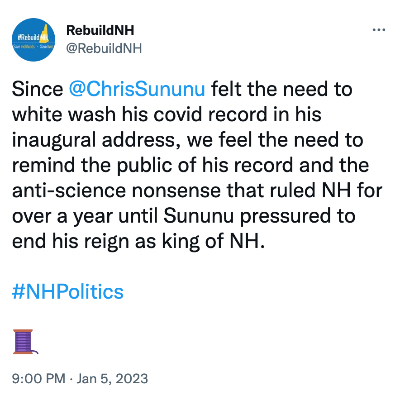 Rebuild Tweet Sununu
