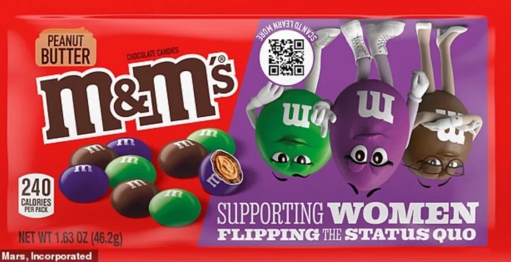 M&M Mars candy all female limited edition bag of candy