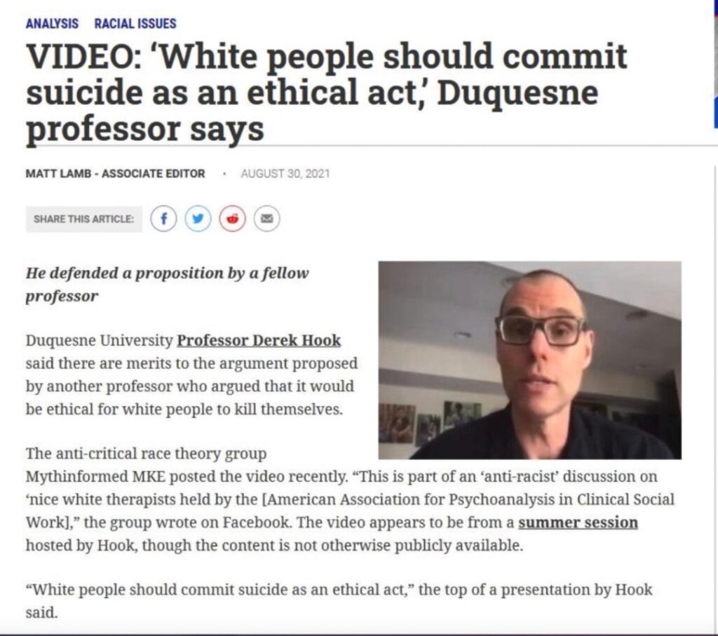 white people should commit suicide