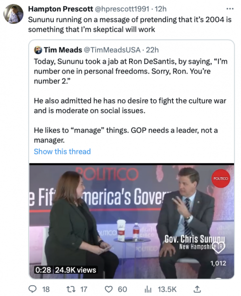 Hampton Prescott Sununu Tweet 1 Instapundit - 1