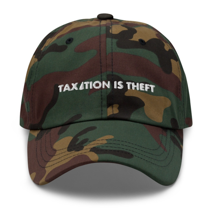 Taxation is Theft NH branded Cap (photo)