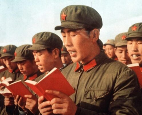 Red guard reading Maos red book
