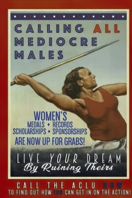 Trans poster calling all mediocre males