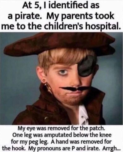 Kid Surgery to become a Pirate Powerline