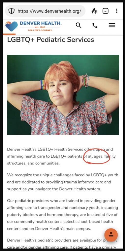 Denver health LGBTQ pediatric services