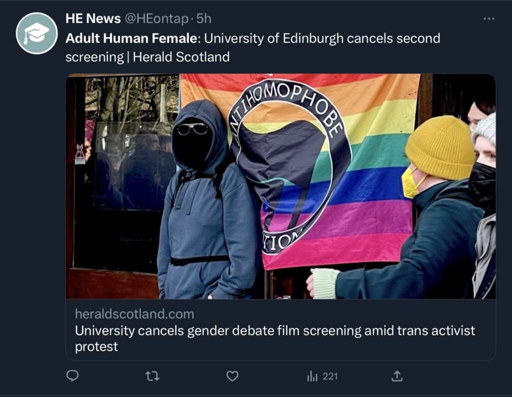 Fascists stop women from viewing documentary