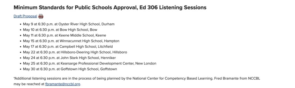 Minimum stadards education