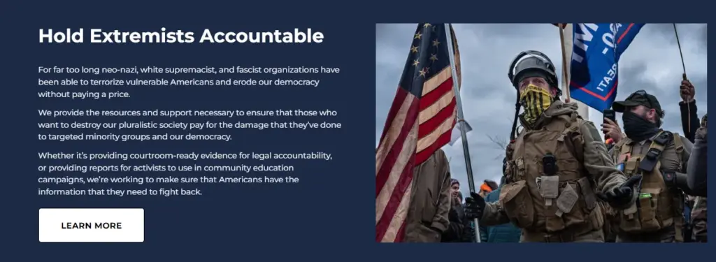 Hold extremists accountable