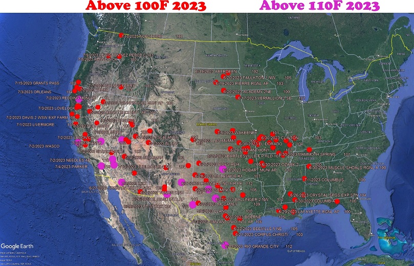 US_2023 Above 100 Above 110F Weekend Pundit